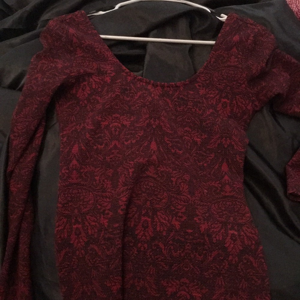 Long sleeve red dress